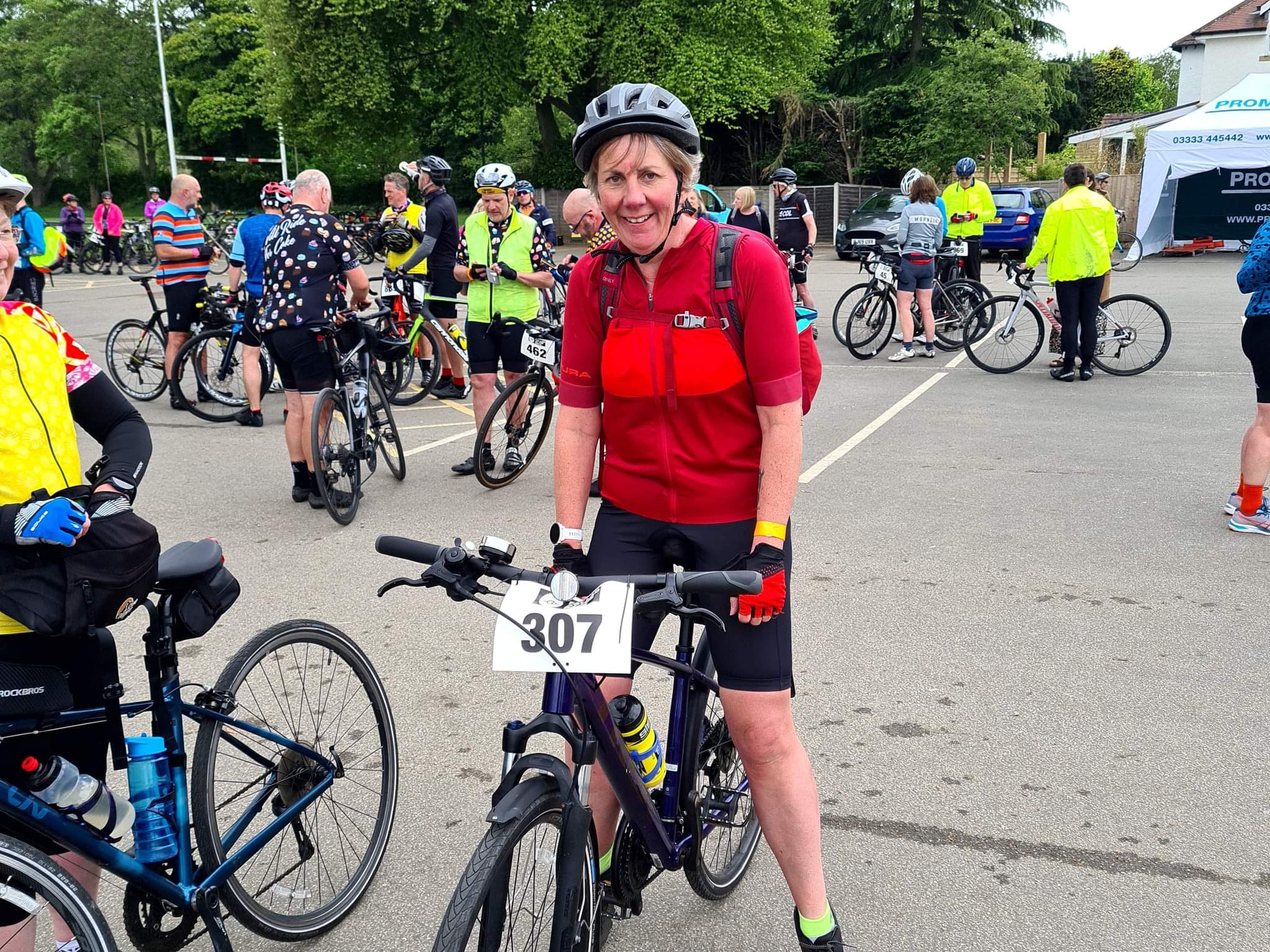 Woman on bike