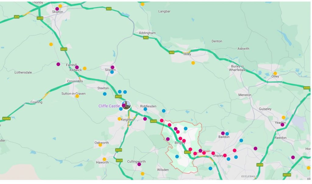 Map of area with highlight