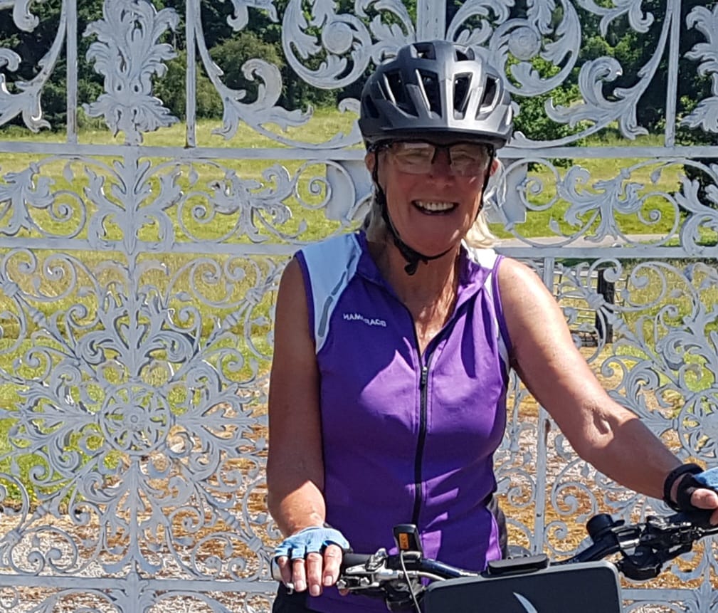 Cyclist in the sunshine