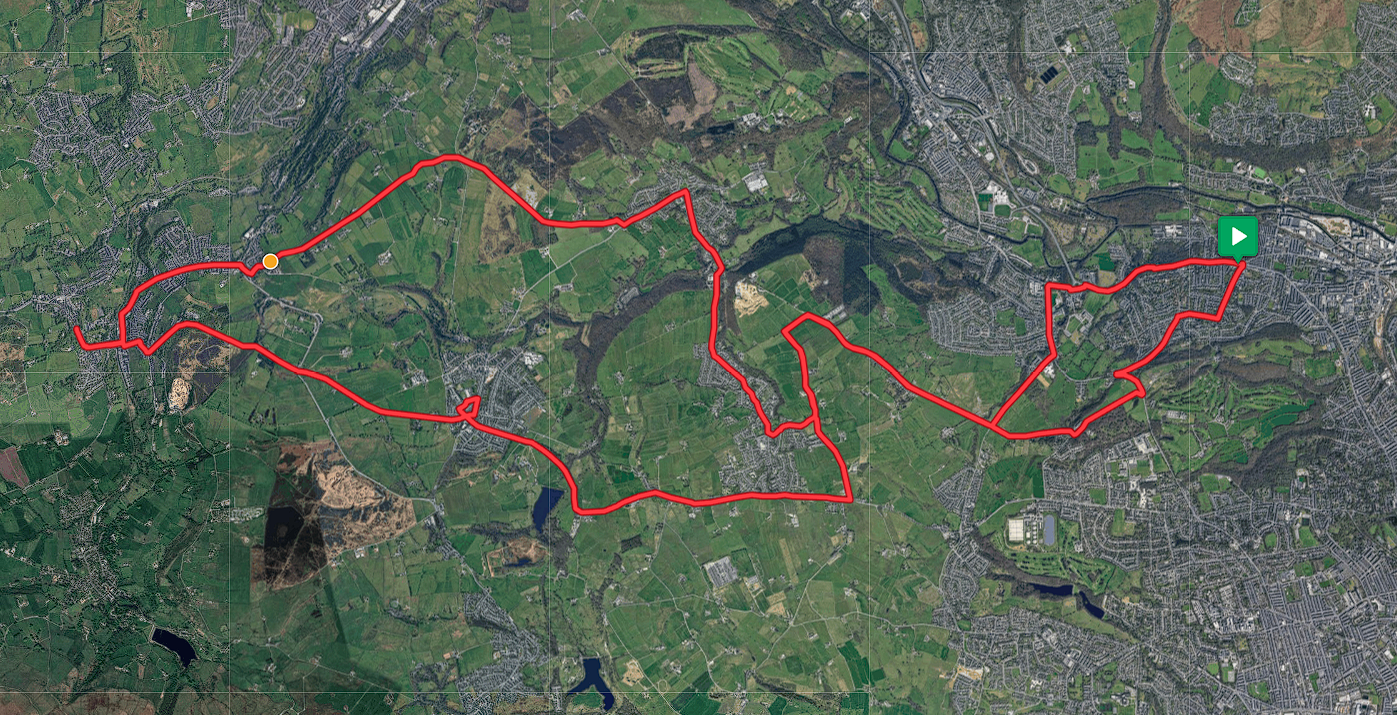 Map of cycle route.