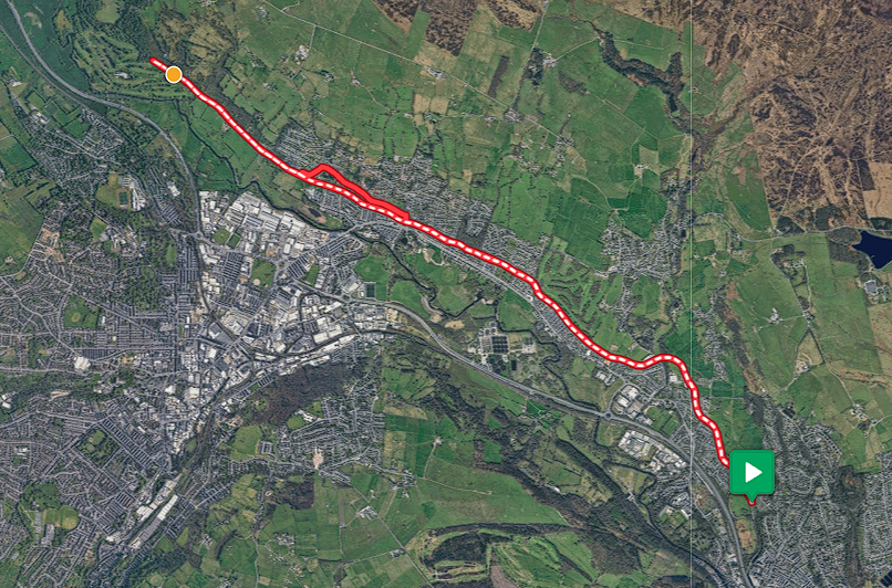 Map of route.