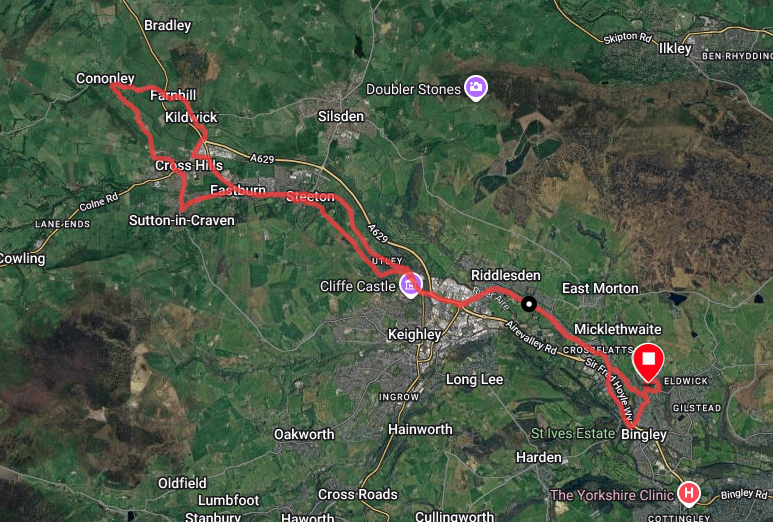 Map of route.