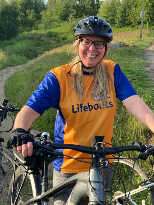 Happy Woman with bike