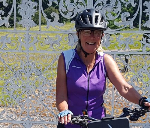 Cyclist in the sunshine